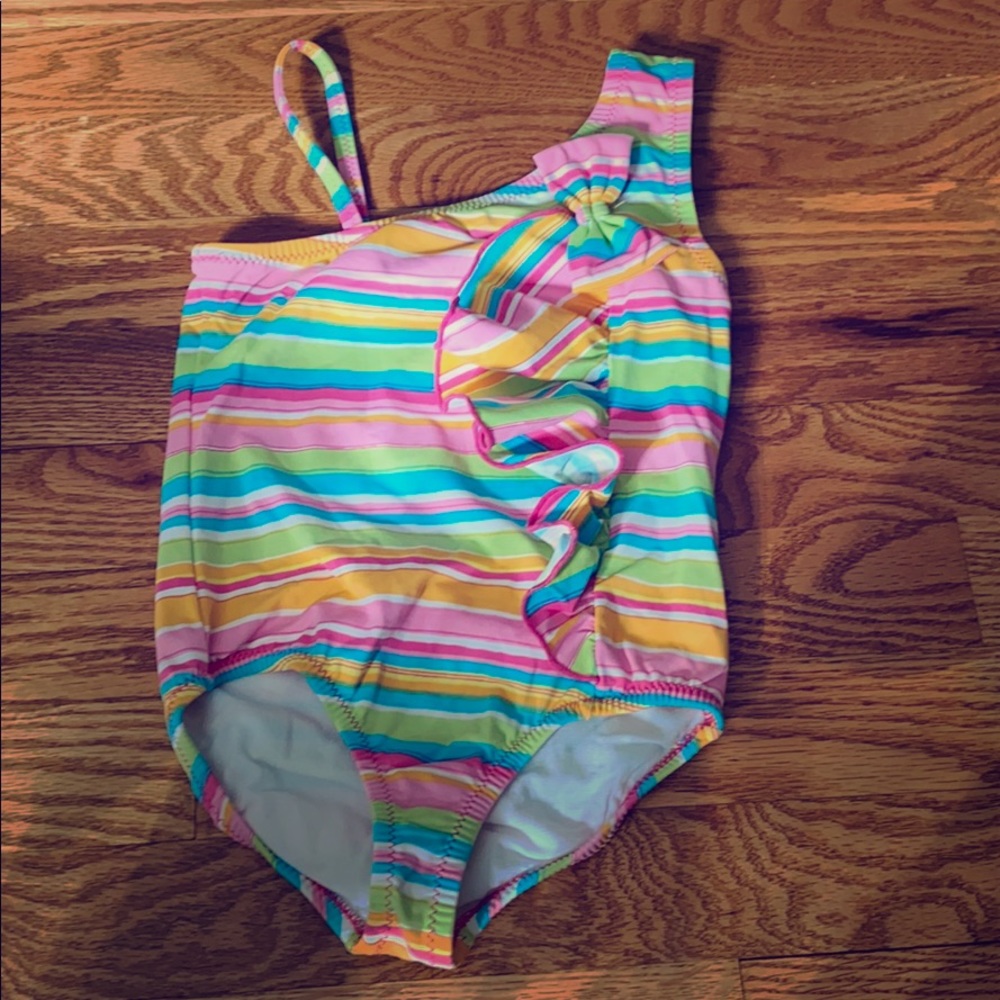 Striped one-piece suit